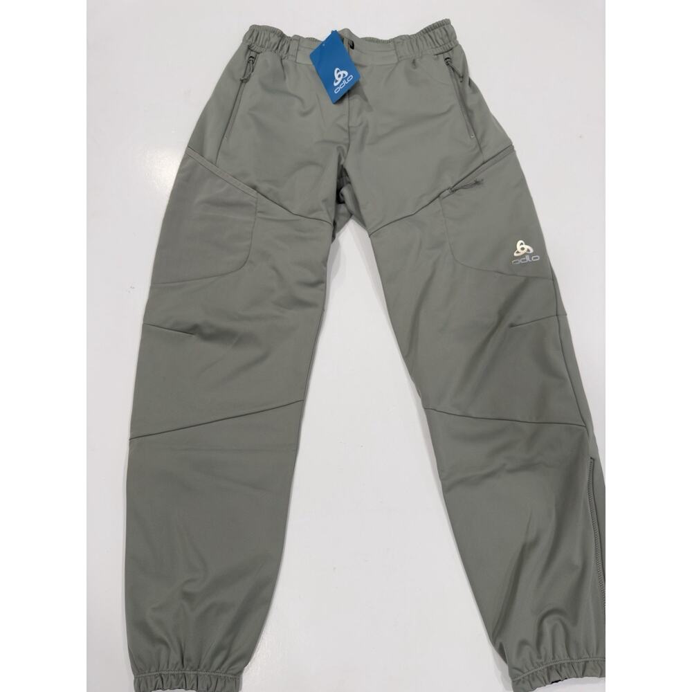 Mens Odlo The Zeroweight X-Warm Windproof cross-country pants Size Large Shadow
